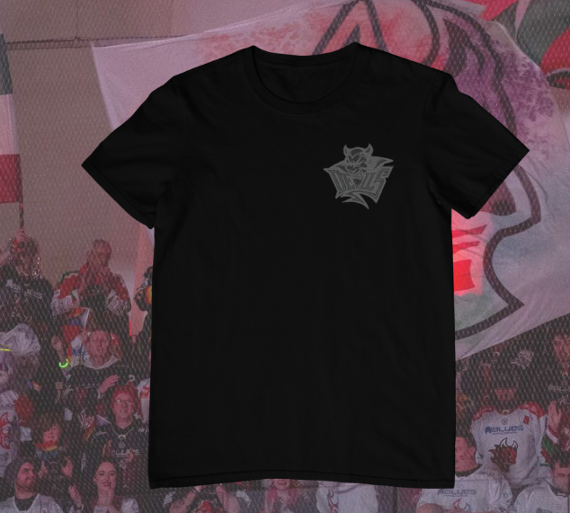 Cardiff Devils Blackout Badge Polo Shirt/T-shirt