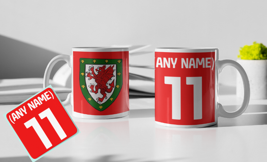 Wales Personalised Mug & Coaster