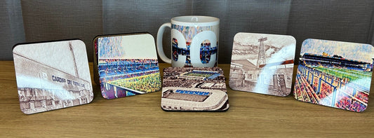 Cardiff City Cut Out Mug & Coaster Deal