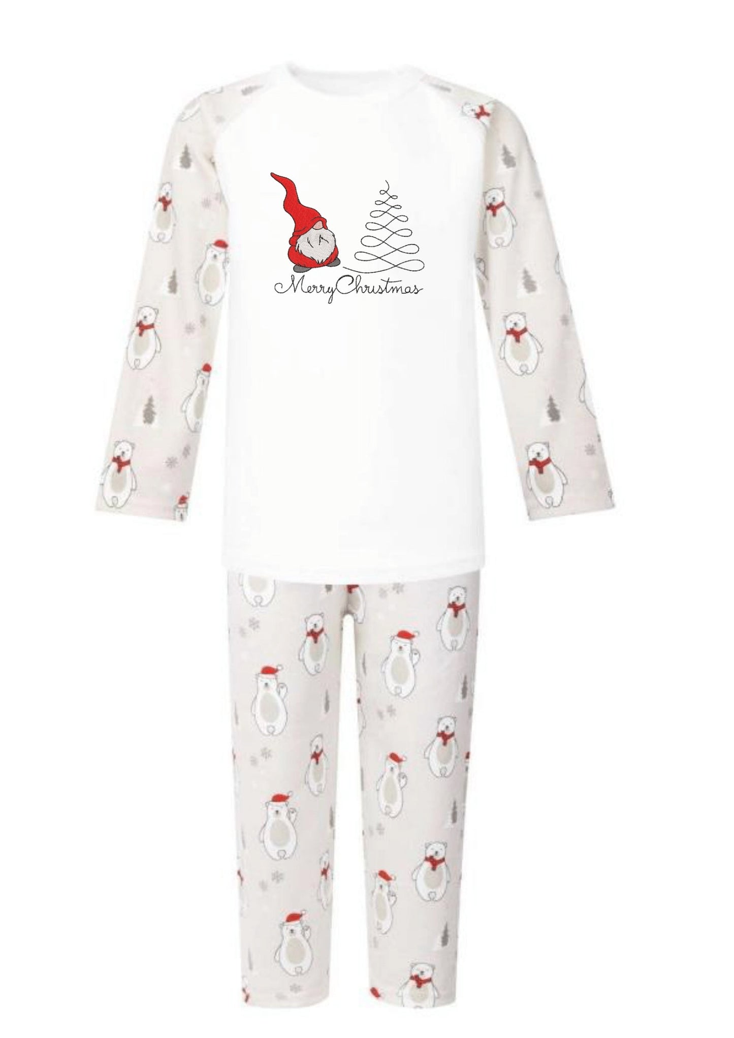 Childs/Kids Gonk Polar Bear Christmas Pyjamas