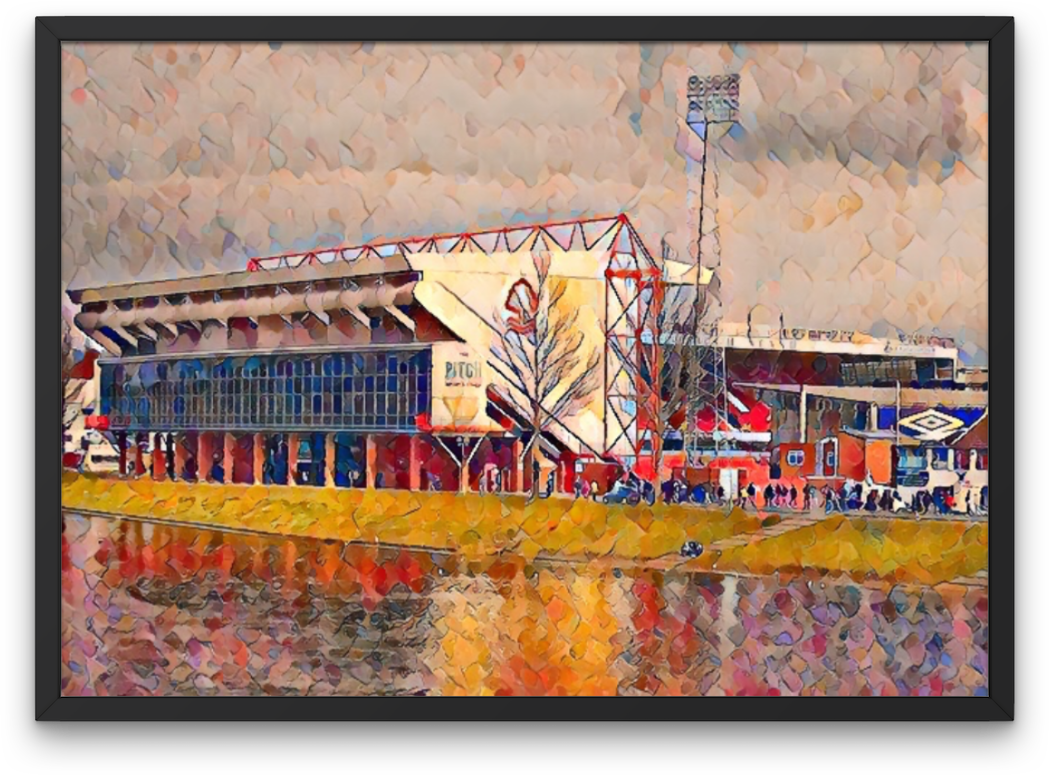 Nottingham Forest City Ground Painting Print