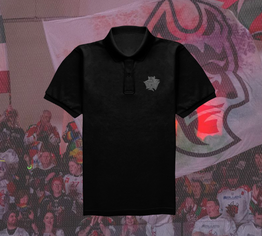 Cardiff Devils Blackout Badge Polo Shirt/T-shirt