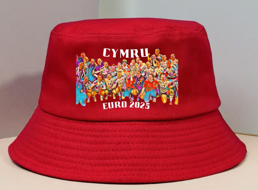 Wales Cymru Women Euro 2025 Bucket Hat