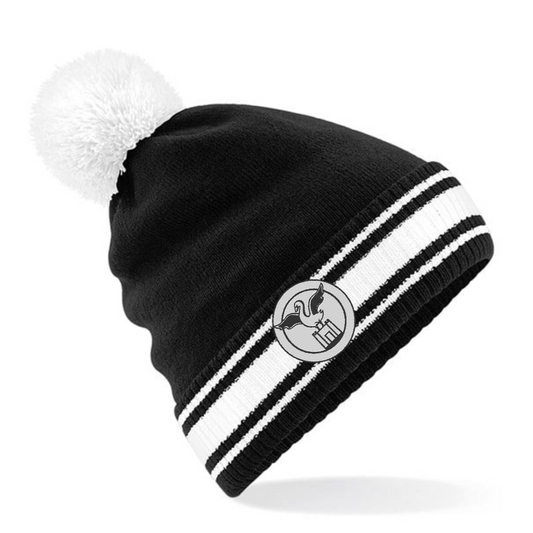 Swansea City Bobble Hat Black & White