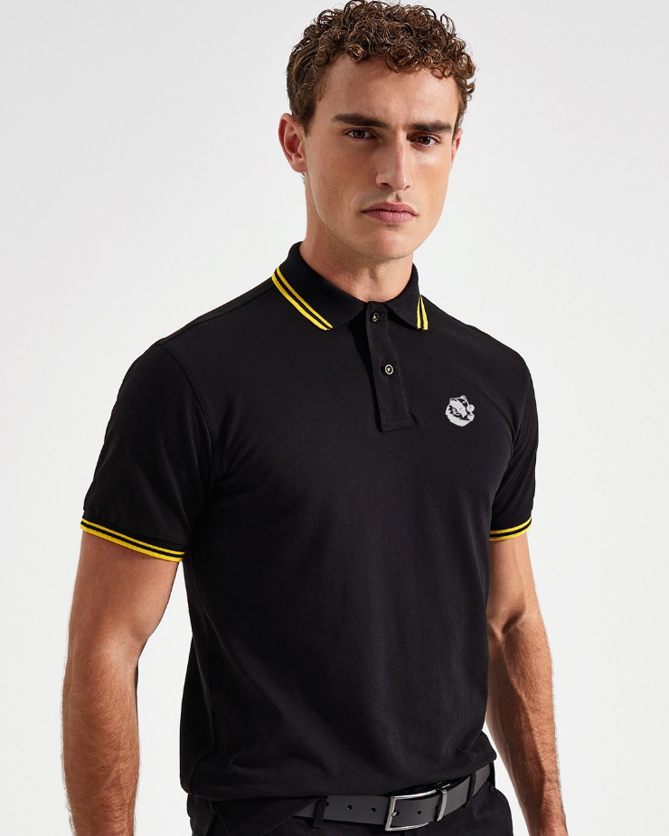 "The Badger" Tipped Polo Shirt