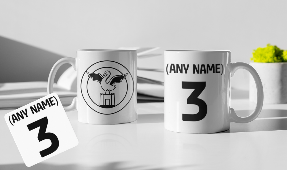 Swansea City Personalised Mug & Coaster