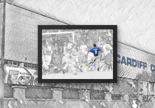 Michael Chopra Goal Cardiff City Sketch Print