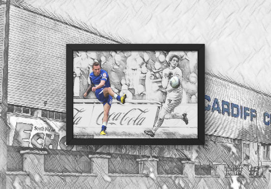 Craig Bellamy Goal Cardiff City Sketch Print