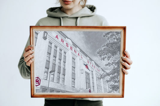 Arsenal Highbury Sketch Print