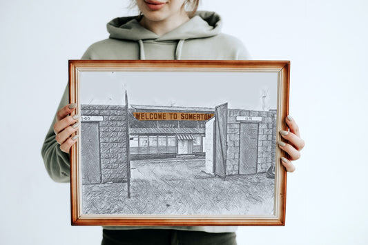 Newport County Somerton Park Sketch Print