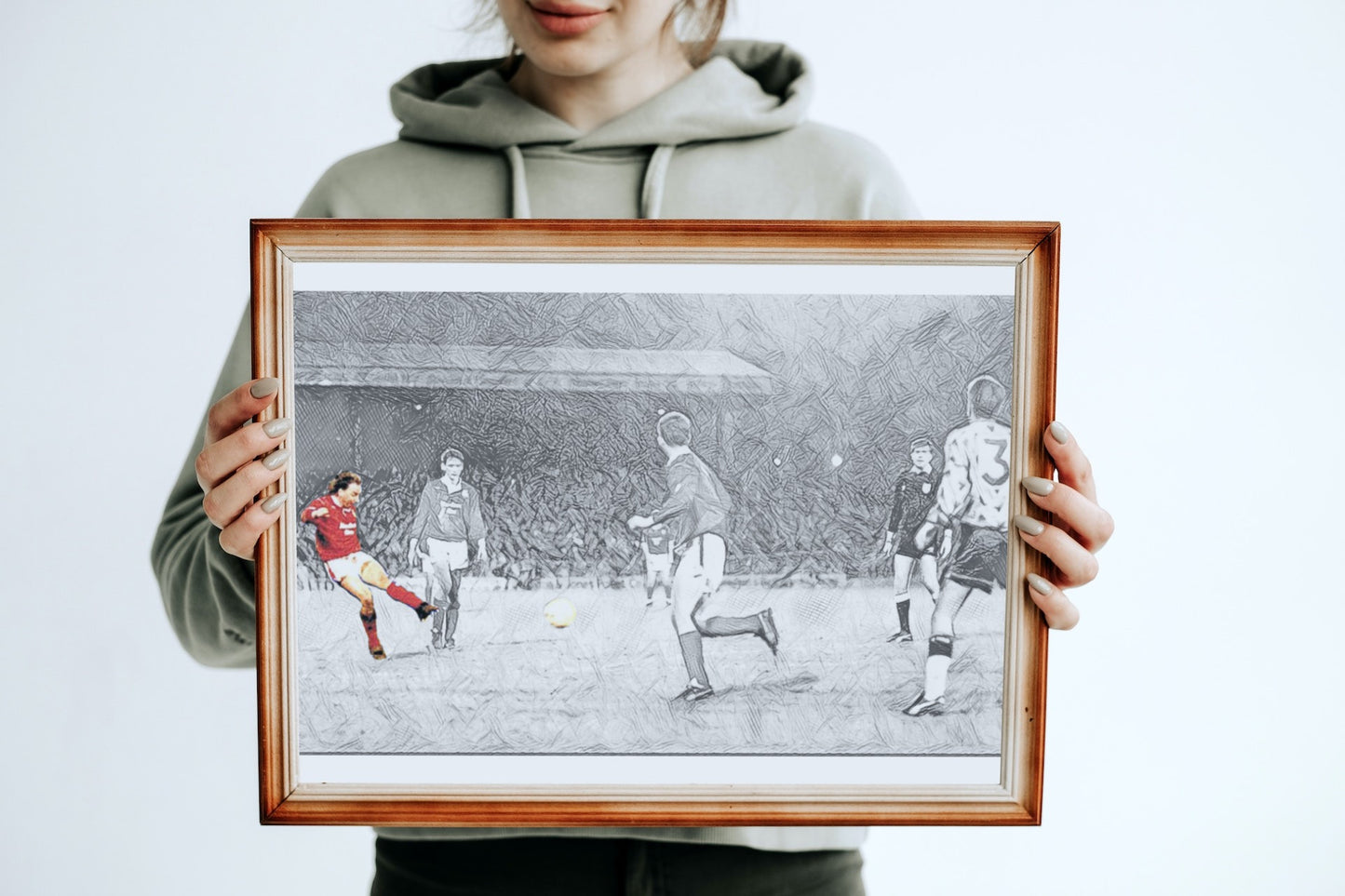 Mickey Thomas Wrexham Goal Sketch Print