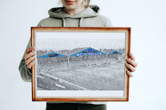 Carlise United Brunton Park Sketch Print